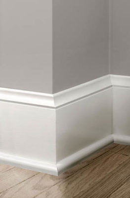 Colonial Revival White Baseboard Trim - Iowa Remodels