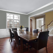 White Baseboard Wainscot Dining Room Trim