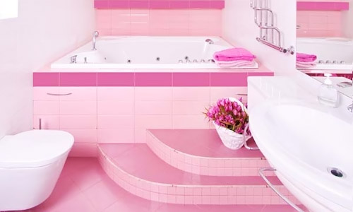 Pink Bathroom From Home Remodeling Project